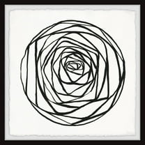 Parvez Taj Rose Lines Framed Wall Art