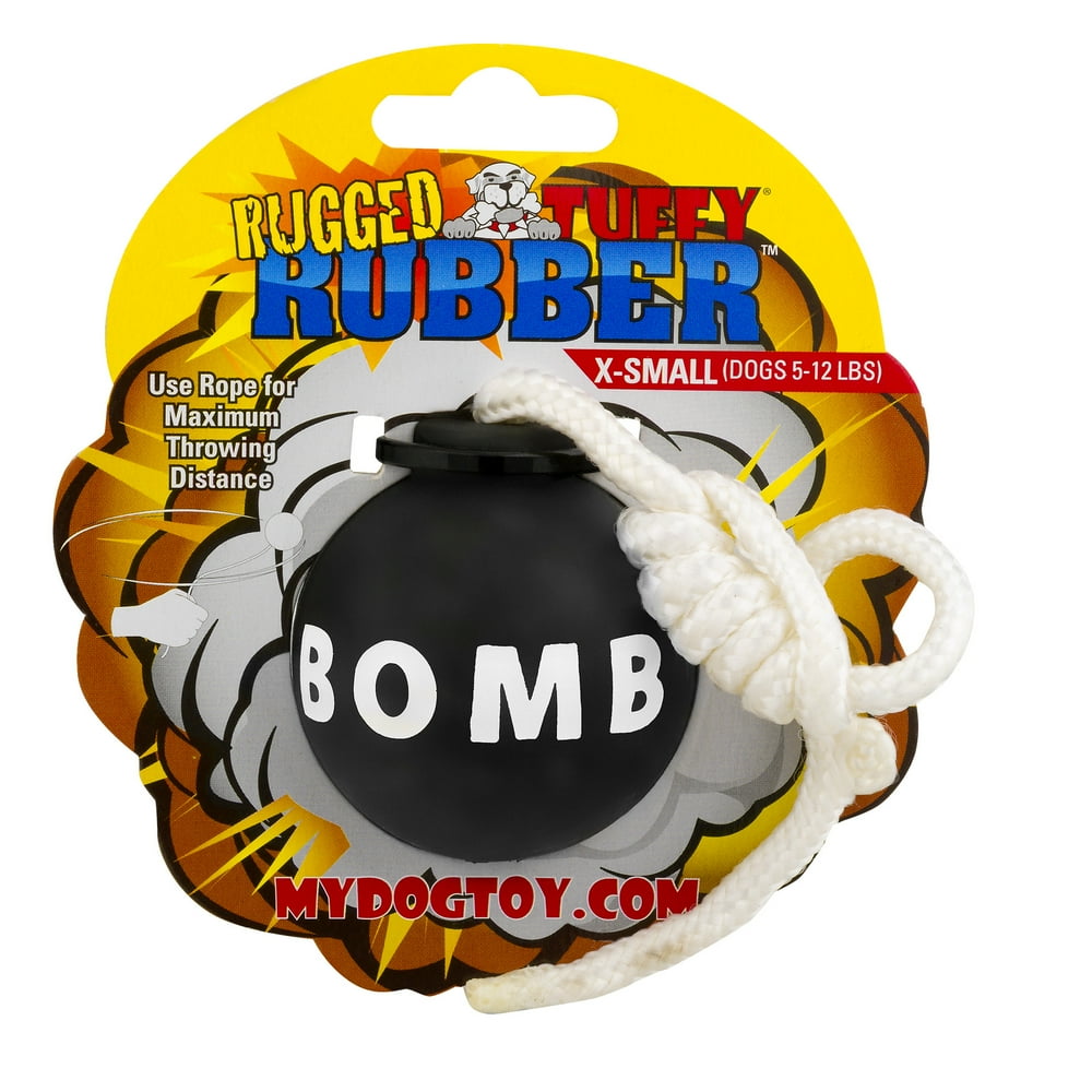 Tuffy Rugged Bomb Rubber Dog Toys, Extra Small, Multicolor Walmart
