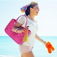 thumbnail image 6 of Usesroe EVA Beach Tote Bag - Waterproof Washable Tip Proof Durable Open Tote Bag for the Beach Boat Pool Sports (Medium, Orange), 6 of 8