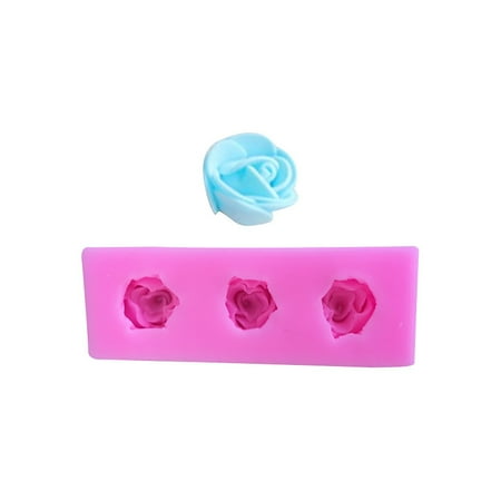 

NEGJ Three Roses Cake Decoration Props Sugar Cake Auxiliary Tools Jelly Shape Tools