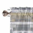 thumbnail image 4 of Yellow Gray Valances for Windows Farmhouse Kitchen Curtains Valances Rod Pocket Valance Curtains for Kitchen Windows Rustic Vintage Shabby Mottled Wood Grain Window Valances for Bathroom 42"x18", 4 of 6