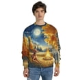 thumbnail image 4 of Hello Fall Vizsla Enjoys Warm Campfire Autumn Night Bright Moon All Over Print 3D Sweatshirt Unisex Merch Vizslas Dog Lover Gifts Idea - 01008, 4 of 6