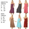 thumbnail image 2 of JED FASHION Women's Adjustable Strap Flowy Knee-Length Tank Dress, 2 of 2
