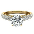 thumbnail image 5 of Glitz Design Trio Pavé Three row Diamond Engagement Ring 14K Gold 1.20 CT (G,SI), 5 of 6