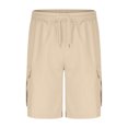 thumbnail image 3 of Mgmyaa Men's Cargo Shorts Elastic Waist Outdoor Shorts Daily Breathable Straight Shorts with Multi Pockets, 3 of 6