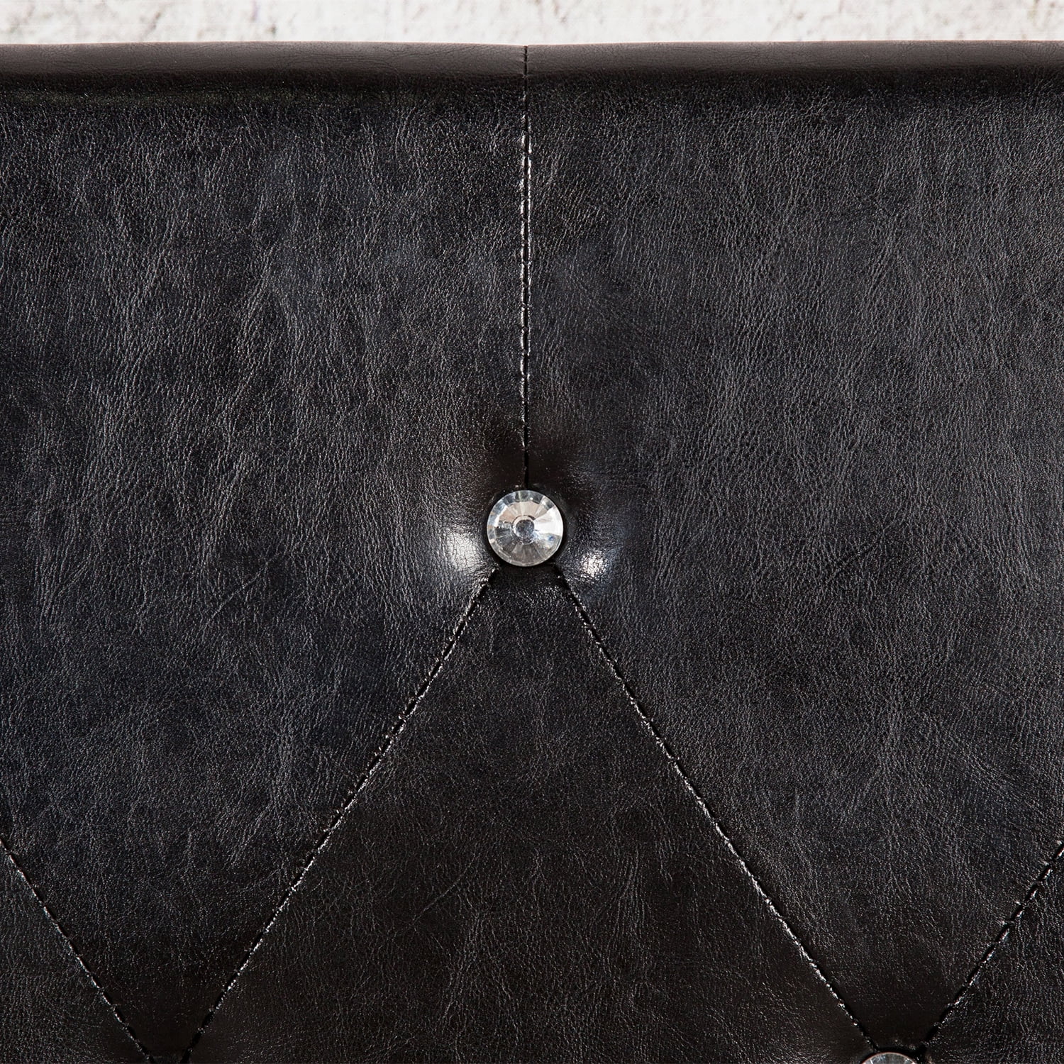Furniture of America Manizales Tufted Faux Leather Black Twin Kids Headboard