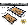 KaHouen Buffalo Check Rug, Buffalo Plaid Rug 27.5'' x 43'', Black and White Checkered Rug