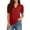 Red, variant on jtjvou Women's Puff Sleeve Button V-Neck Tops Casual Fashion Regular Fit T-Shirt Solid Color Basic Tunics Blouse Red XXL