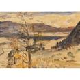 thumbnail image 3 of Lovis Corinth 24x18 Black Modern Framed Museum Art Print Titled - Walchensee Landschaft (1922), 3 of 5