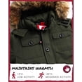 thumbnail image 5 of CANADA WEATHER GEAR Boys' Winter Jacket - Heavyweight Teflon Canvas Parka Coat (Size: 8-20), 5 of 7
