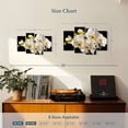 thumbnail image 3 of Elephant Stock Fresh White Orchid Flowers Wall Art - Horizontal Multi Panel Canvas - Living Room Wall Decor - Floral And Botanical Multi Panel - Green And Gray Decor - 30" x 18", 3 of 4