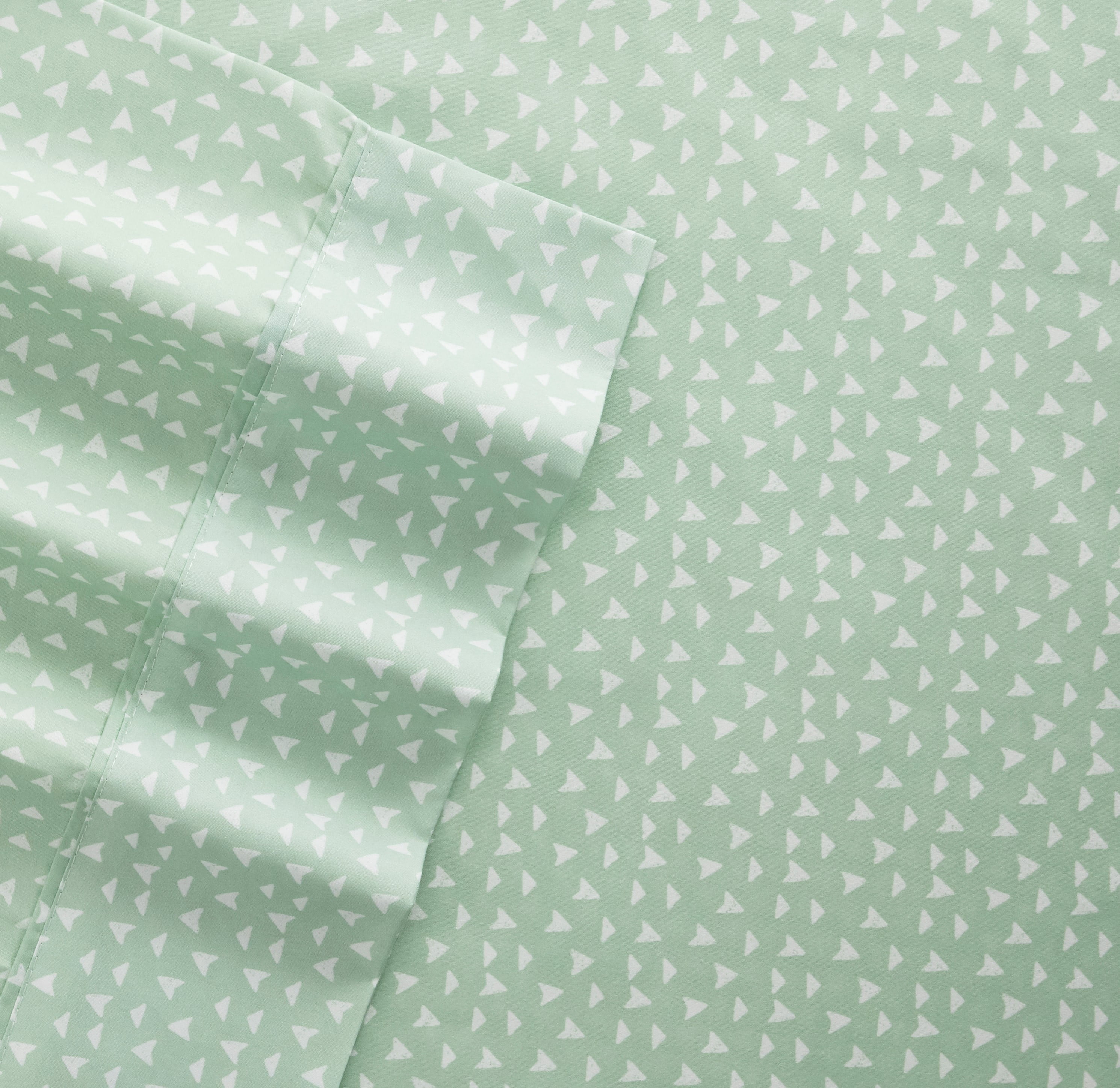 Noble Linens 4 Piece Pattern Microfiber Bed Sheets Set, Jade Urban Arrows, Full