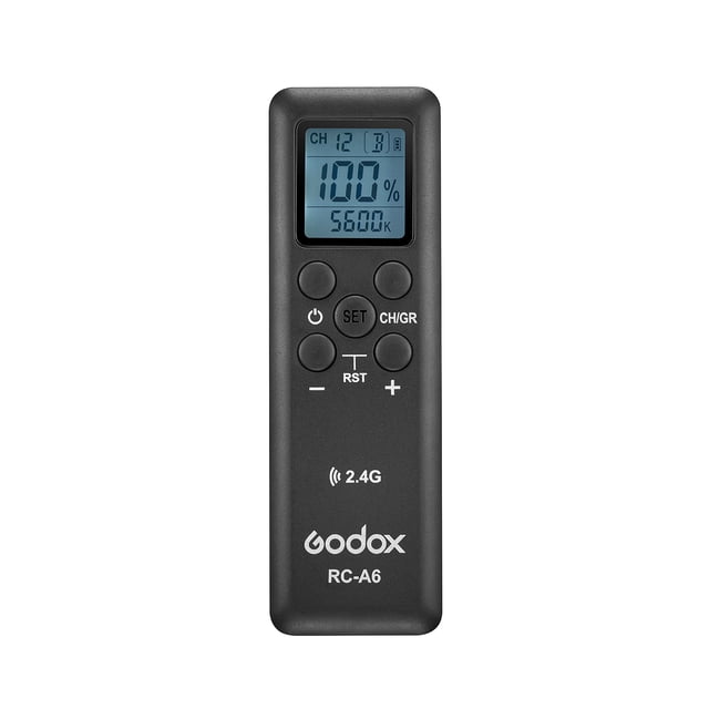 Control remoto Godox RC-A6 Control remoto 2.4GHz Transmisión inalámbrica 32 canales 16 Grupos Reemplazo para Godox SL150II SL200II SL150IIBi SL200IIBi SZ200BI FV150 FV200 UL60 ML60 LF308D LF308Bi Romacci Control remoto