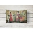 thumbnail image 2 of Carolines Treasures BTBU0168PW1216 Wine by Tiffany Budd Canvas Fabric Decorative Pillow, 12H x16W, multicolor, 2 of 3