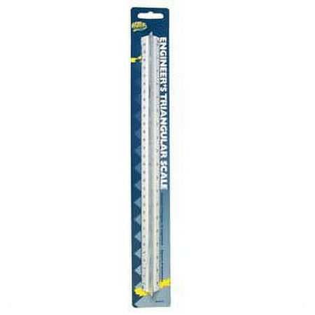 12" Engineer's Triangular Scale Plastic Ruler