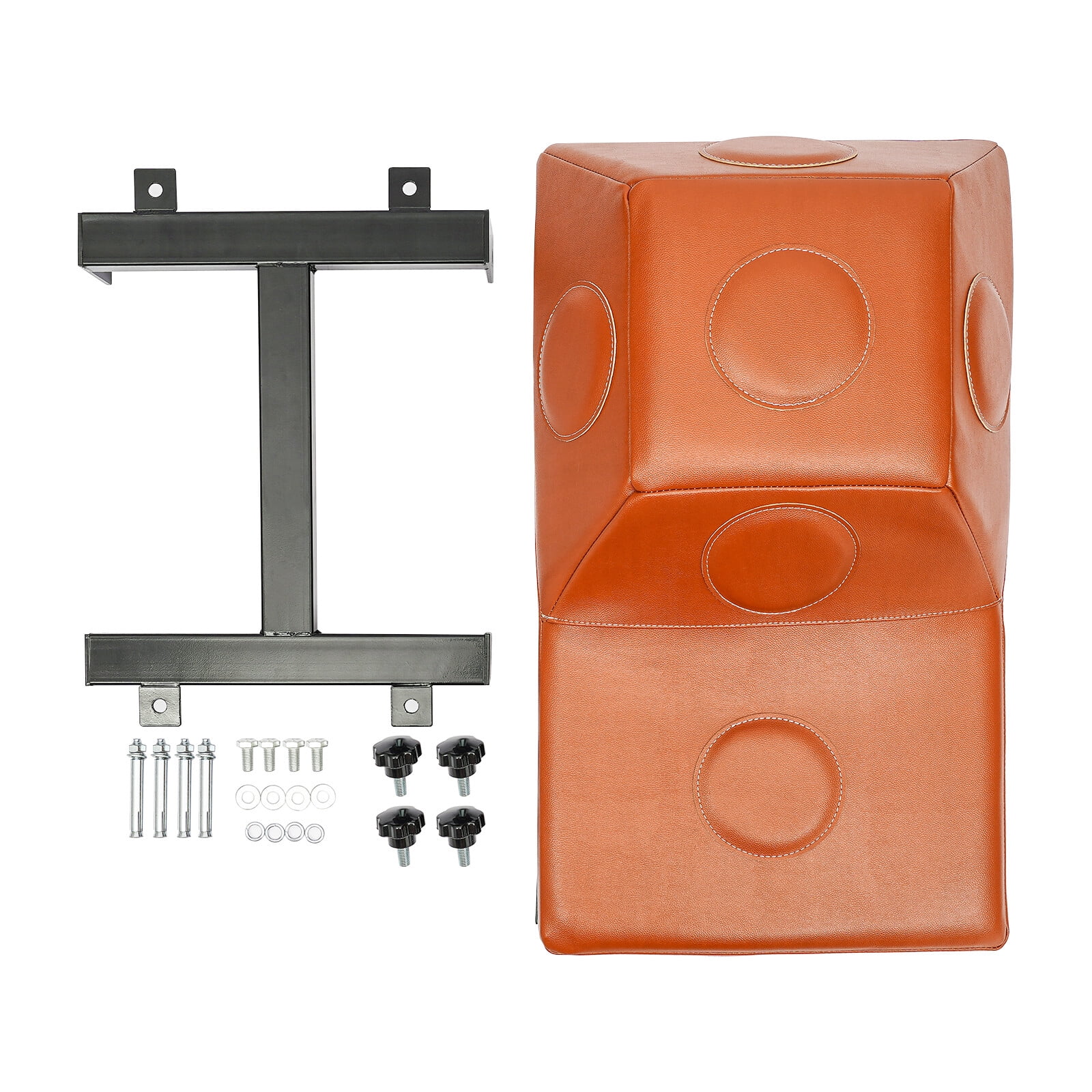 Modern Wall Mounted Design Uppercut Heavy Bag Square Boxing Training Punching Target Height Adjustment Range 7.87inch 15.75*11.81*27.58 inch for Home, Gym