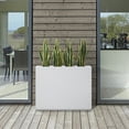 thumbnail image 2 of Metal Planter for Outdoor Plants 38Lx10Wx30H inches Tall Divider Planter Box 48.8lbs White, 2 of 6