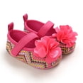 thumbnail image 2 of YUGYXL Princess Sandals for Girls Rhinestone Bow Sandals Pearl Shoes Non Slip Lightweight Breathable Open Toe Shoes Red,12, 2 of 10