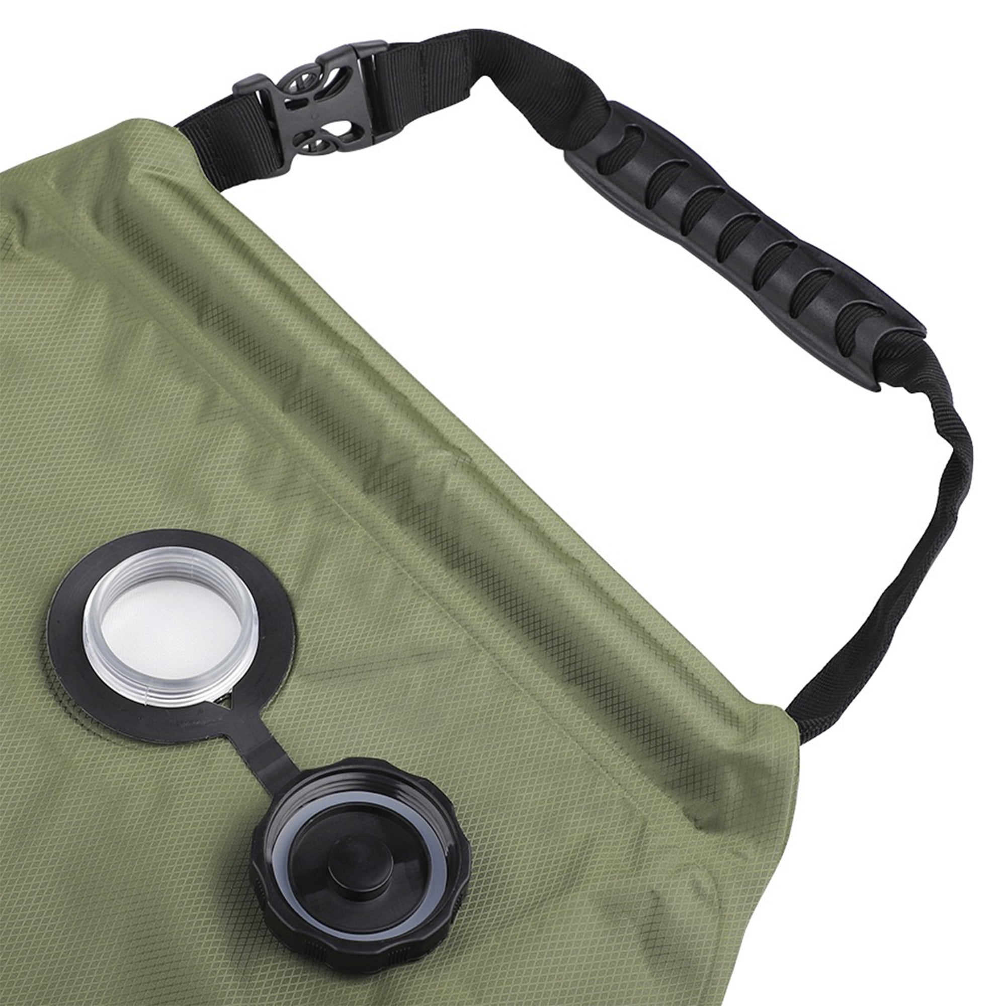 Schanno Camping Shower, 5 Gallon/20L Portable Solar Heating Shower Bag for Outdoor Beach Swimming Traveling Hiking, Green