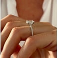 thumbnail image 4 of Jewelerix 2 Carat Oval Cut Moissanite Engagement Ring for Women, Hidden Halo Pave Band Solitaire Promise Ring in Vermeil White Gold Ring, Bridal Gift, 4 of 6