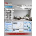 thumbnail image 2 of Ventilador de techo TCL de 52 pulgadas, luz LED blanca delgada, 6 velocidades, control remoto, 2 of 9