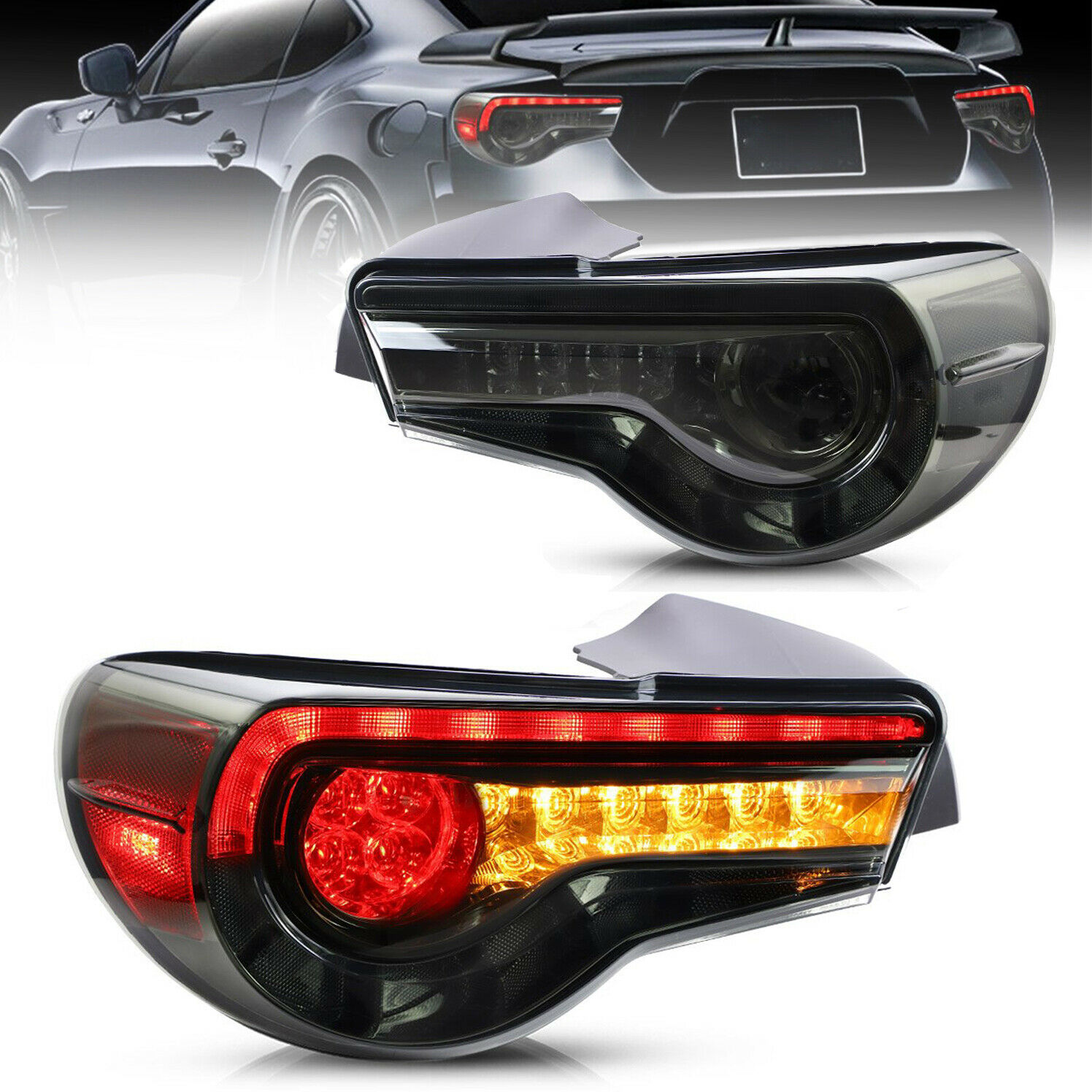 Smoked LED Tail Lights for Toyota 86 GT86 20122020 Subaru BRZ 2013