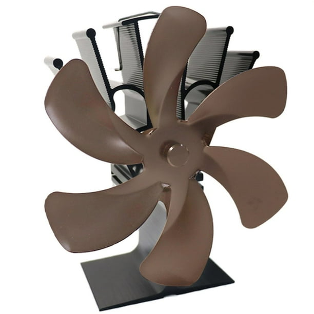 Wood Stove Fan 6 Blade Fireplace Heat Powered Top Fans Non Electric Eco Friendly Ultra Quiet Efficiently Circulates Warm Air Perfect For Log Burner Blade Fireplace Fan Heat Powered Stove, Ceiling Fan To Circulate Wood Stove Heat