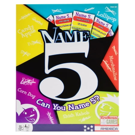 UPC: 0632468003813 | Endless Games Name 5 Board Game Children Ages 12+