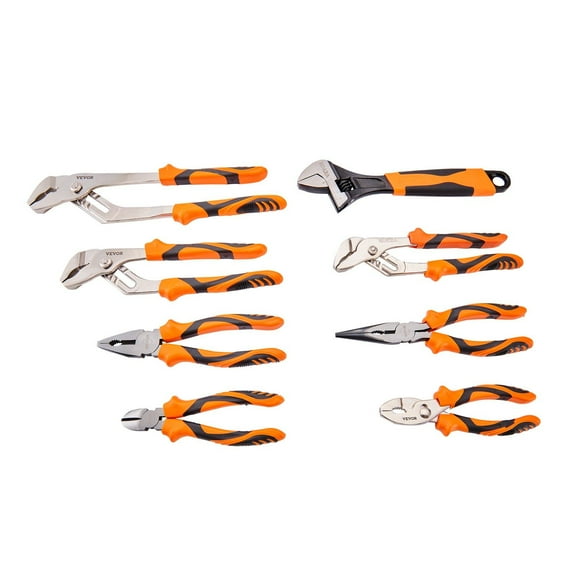 8-Piece Pliers Set with Tool Bag – Includes Groove Joint, Linesman, Slip Joint, Long Nose Pliers, Cutter & Wrench, High Carbon Steel