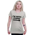 thumbnail image 3 of I'm With Stupid Best Friend BFF Goals Men's Graphic T Shirt Tees Brisco Brands M, 3 of 4
