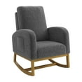thumbnail image 7 of M optimized Upholstered Rocking Chair Nursery Accent Chair with Wood Legs and Side Pockets, High Back Glider Chair for Living Room, Bedroom, Nursery Room, 7 of 7