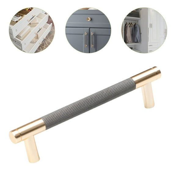 DECORNIJIA Handles for Cupboards T Bar Pull Handle Grey 1Set