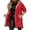 Red, variant on TKLPEHG Womens Winter Coats Warm Irregular Hem Jacket Hood Zip Outerwears Long Coat Thermal Jackets (White,L)