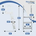 thumbnail image 3 of Open Box RecPro 3 Step Aluminum Pontoon Dock & Boat Boarding Ladder, Silver, 3 of 12