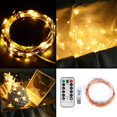 thumbnail image 2 of USB 10 m Cable de cobre 100 piezas LED Control remoto Festival Fiesta Decoración de boda Luz (blanco cálido), 2 of 8