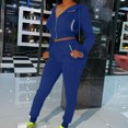 thumbnail image 3 of MIUOWANP Two piece Sets for Women Women's Fashion Hooded Long Sleeve Slim Zipper Sports Casual Suit, 3 of 5