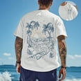 thumbnail image 2 of CONZONE Mens Hawaii Tshirts Short Sleeve Beach T-Shirts for Men Crew Neck Tropical Graphic Casual Summer Tee Tops, 2 of 6