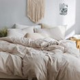 thumbnail image 3 of Housse King, 100 % Coton Lavé Lin Texturé Couleur Unie Décontractée Moderne, 3 of 8