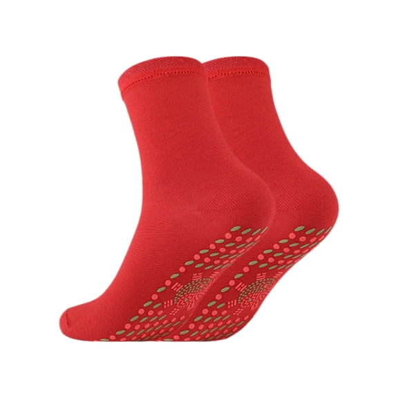 Naierhg 1 Pair Self Heating Socks Unisex Wormwood Therapy Tourmaline Socks for Sports