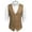 Khaki (With Pattern), variant on Men's Suede Leather Suit Vest Casual Western Vest Jacket Slim Fit Cowboy Waistcoat