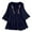 A-Navy499, variant on XUELUO Womens Tops Linen 3/4 Flutter Sleeve Crewneck Lace Trim Floral Detail Tie Front Tshirts Flowy Bohe Spring Summer Tee