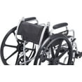 thumbnail image 3 of Drive Medical TR18 Poly-Fly High Strength, Lightweight Wheelchair/Flyweight Transport Chair Combo, Silver, 3 of 5