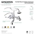 thumbnail image 2 of Wall-Mount Clawfoot Tub Faucet, Brushed Nickel, Tub Wall Mount AE51T8, 2 of 7