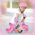 thumbnail image 2 of VEZLOPUS Roller Skates, Adjustable Pink Roller Skates with Light up Wheels for Girls Boys Teens, Beginner & Advance | with Protective Gears and Carry Bag, 2 of 7