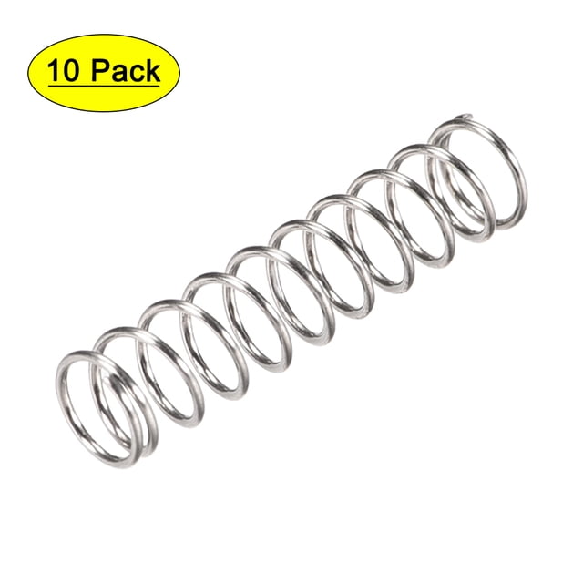 Unique Bargains 5mm x 0.5mm x 20mm 304 Stainless Steel Compression Spring 7.8N Load Capacity 10Pcs