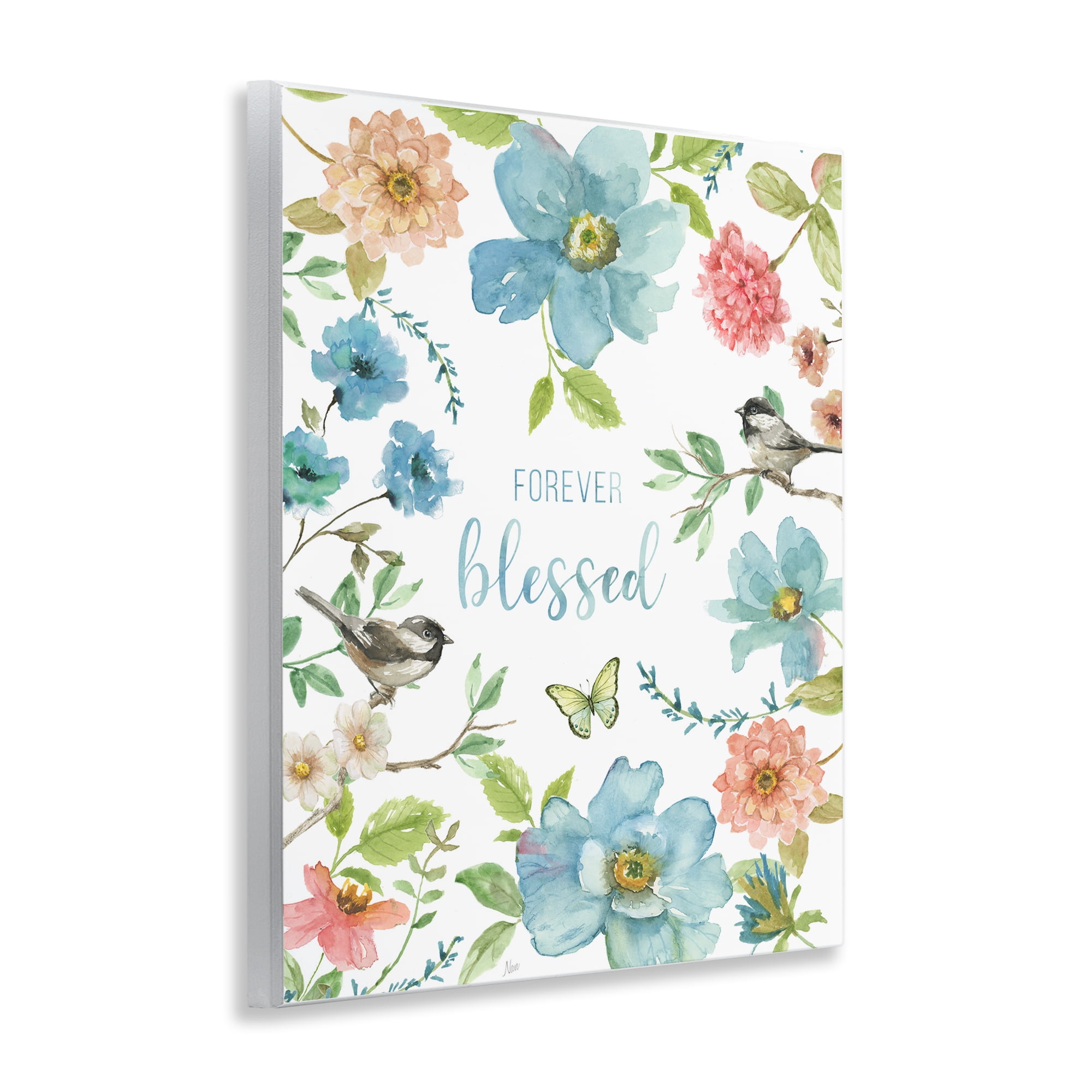 Stupell Industries Forever Blessed Pink & Blue Wall Plaque Art, design by Nan