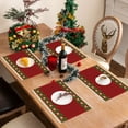 thumbnail image 5 of Uutvery Christmas Themed Placemats Heat Insulated Table Mats for Farmhouse Winter Christmas Xmas Holiday Home Kitchen Table Decorations，19.68x12.99 Inches, 5 of 6