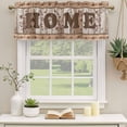 thumbnail image 2 of 2 Pack Valances for Window, Vintage Farmhouse Short Curtains for Kitchen Bedroom Living Room, Retro Home Text Country Star Wooden Rod Pocket Small Window Treatment Valance Drapes 42 x 12 Inch, 2 of 8