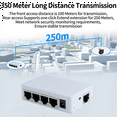 thumbnail image 3 of 10X 4 Port POE Extender 100Mbps 1 in 4 Out 250 Meters Network Switch Repeater IEEE802.3af/At,10 x 4 Port POE Extender,White, 3 of 6
