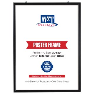 ArtToFrames 30x40 inch White Picture Frame, White MDF Poster Frame (4023)